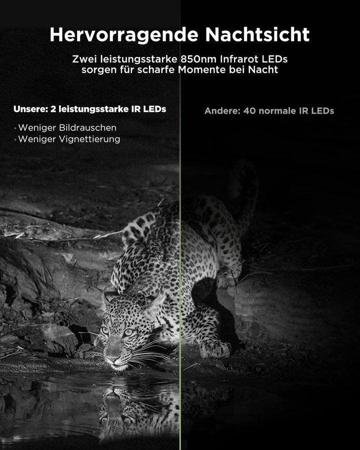 CEYOMUR Solar Wildkamera mit Handyübertragung App, 4K 68MP UHD Wildkamera WLAN mit 5200mAh Akku, Wil