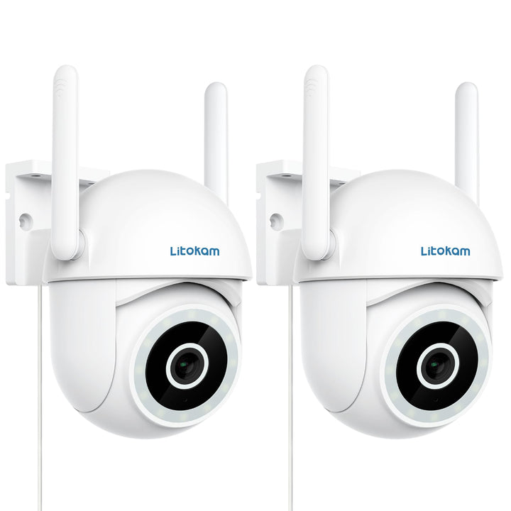 litokam Überwachungskamera Aussen 2.5K, 4MP WLAN Outdoor Kamera mit bewegungsmelder, 360 Grad Kamera