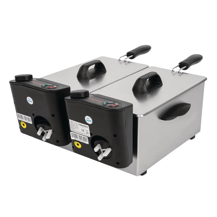 Caterlite GG199 leichte Fritteuse, 2 x 3,5 l, 24 x 41,5 x 42,9 cm