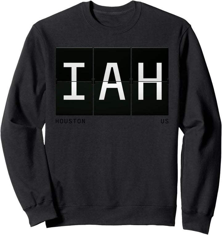 IAH Houston USA USA Retro Airport Code Reisegeschenk Sweatshirt