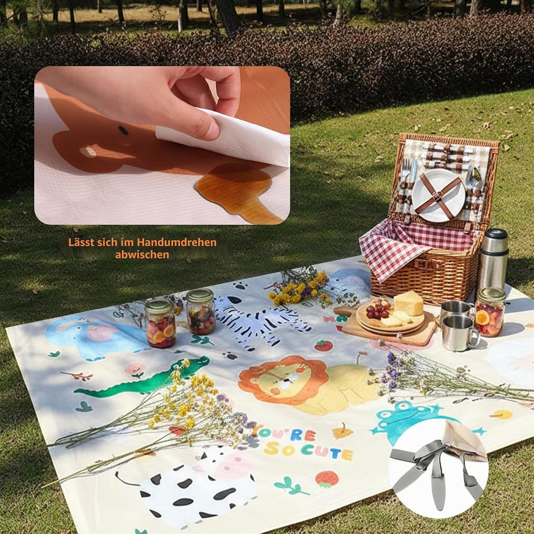 Piknik Decke Gross, Camping Teppich Outdoor, Sitzkissen Outdoor Faltbar,wasserdichte Picknickdecke,