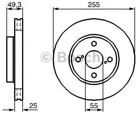Bosch BD1020 Bremsscheiben - Vorderachse - zwei Bremsscheiben pro Set