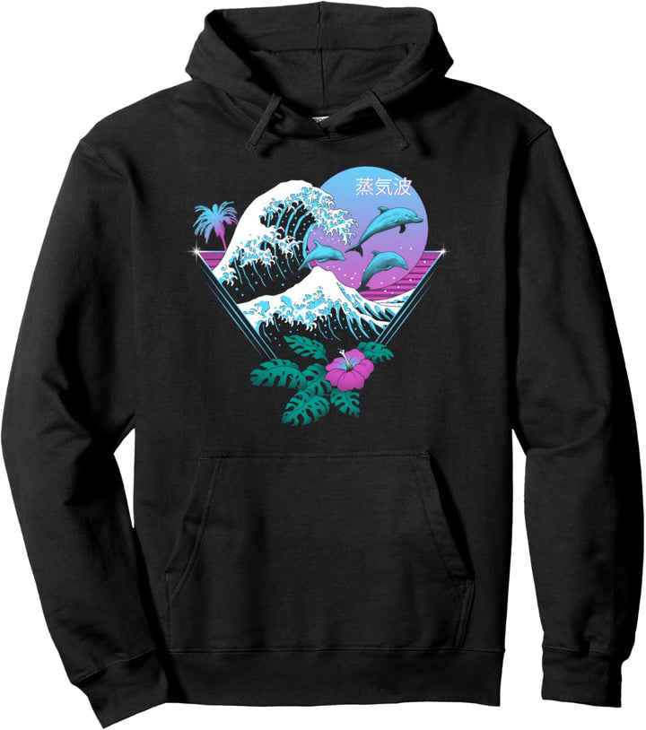 Dolphin Waves Pullover Hoodie
