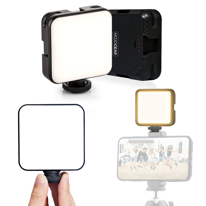 MOJOGEAR W64 Multi Color Mini LED Lampe für Smartphone und Kamera