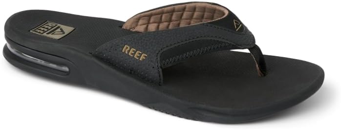 Reef Herren Fanning Flipflop 46 EU Black And Tan, 46 EU Black And Tan