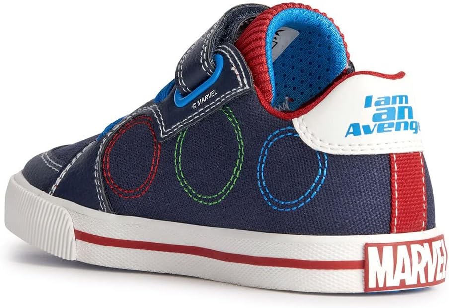 Geox Jungen J Kilwi Boy Sneaker 24 EU Navy Red, 24 EU Navy Red
