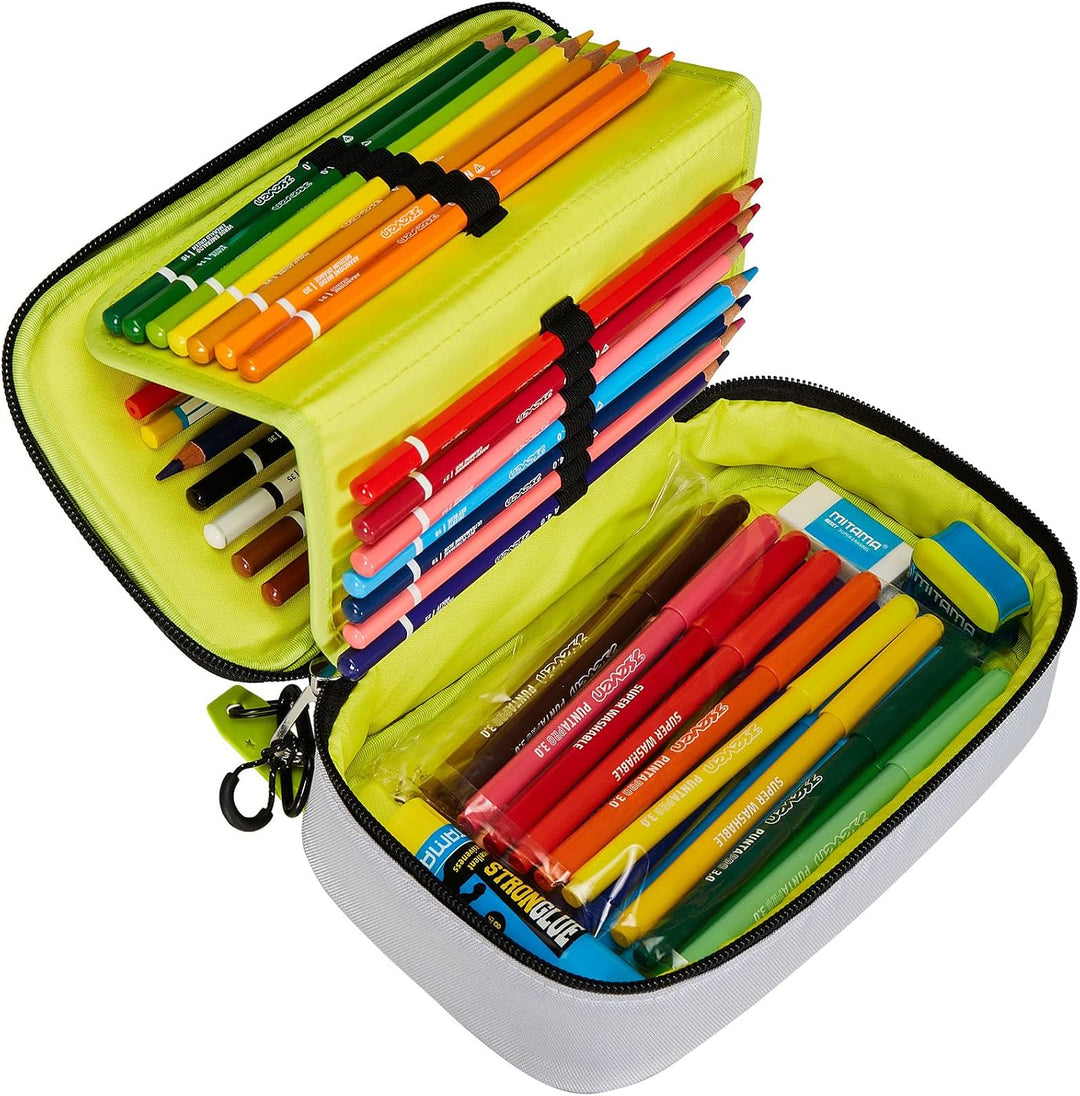 Seven Quick Case, Federmäppchen, Mäppchen, Mehrfarbig, Federtasche für Schreibwaren, Etui mit Stifte