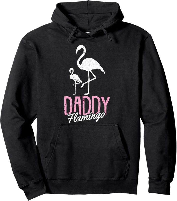 Daddy Flamingo Fathers Day Cute Bird Summer Papa Dad-a Pops Pullover Hoodie