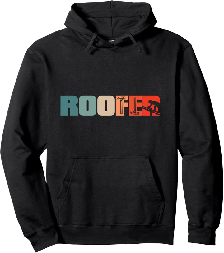 Retro Dachdecker Dach Handwerker - Vintage Dachdecker Pullover Hoodie