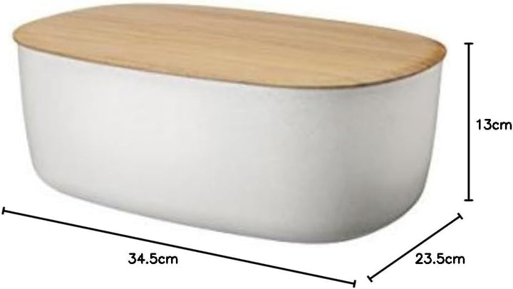 RIG-TIG by Stelton Z00038-1 Box-It Brotkasten, Melamin, Bambus, weiss, 34,5 x 23,5 x 13,0 cm White,
