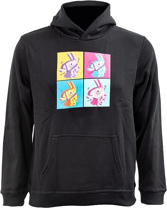 Fortnite Hoodie Kids Print Lama Black 152cm