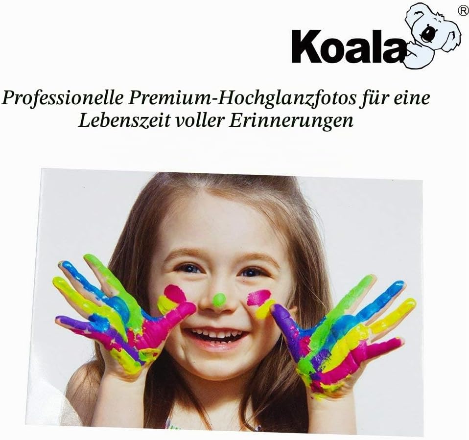 Koala Inkjet Hochglänzend Fotopapier DIN A4, 240 g/m², 100 Blatt, für Canon HP Epson Tintenstrahldru