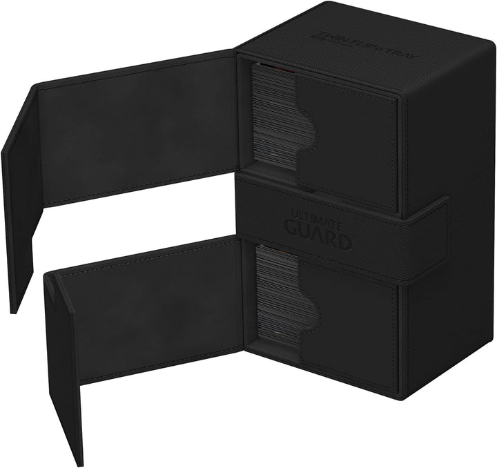 Ultimate Guard UGD011234 Twin Flip`n`Tray 160+ XenoSkin Monocolor Schwarz Kartenbox, Schwarz