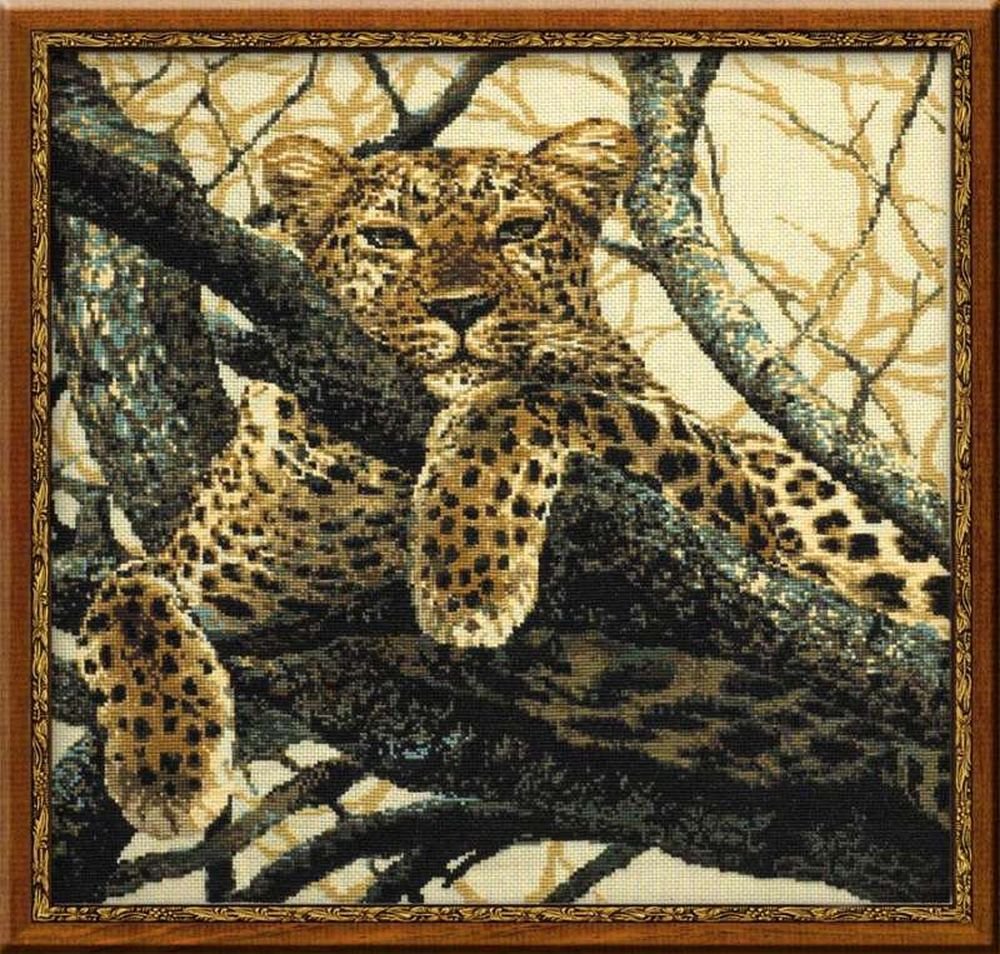 Riolis 937 Leopard, Zählmuster Kreuzstich-Set, Baumwolle, mehrfarbig, 6060cm