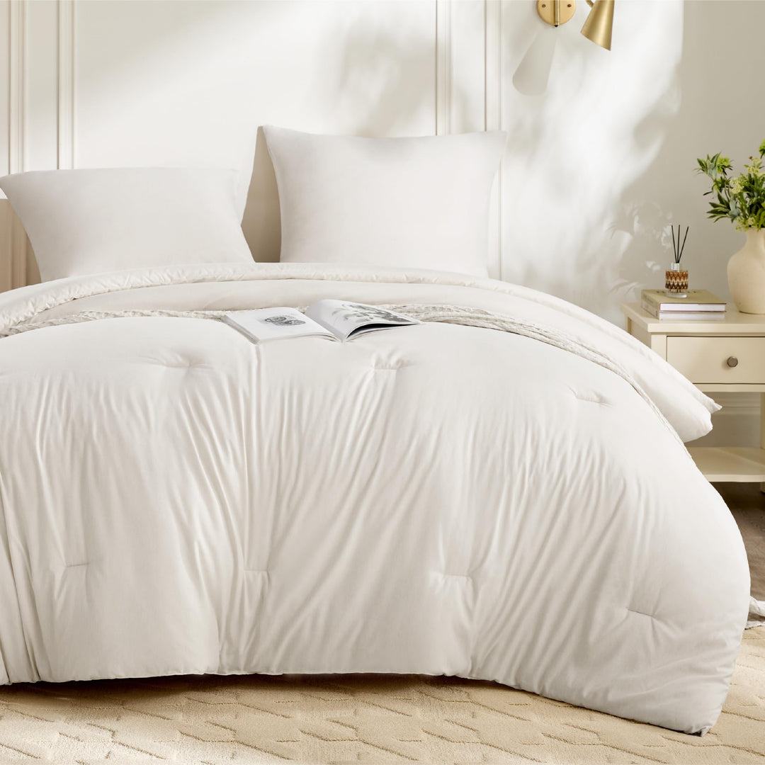 BEDSURE Bettdecke Ohne Bezug 135x200 - Bettdecke 135x200 mit Kissenbezug 80x80 cm - Kationische 2-te