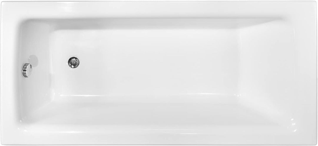 KOLMAN Badewanne TALIA Rechteck 160x75 mit Styroporverkleidung, Ablaufgarnitur und Füssen Komplettse