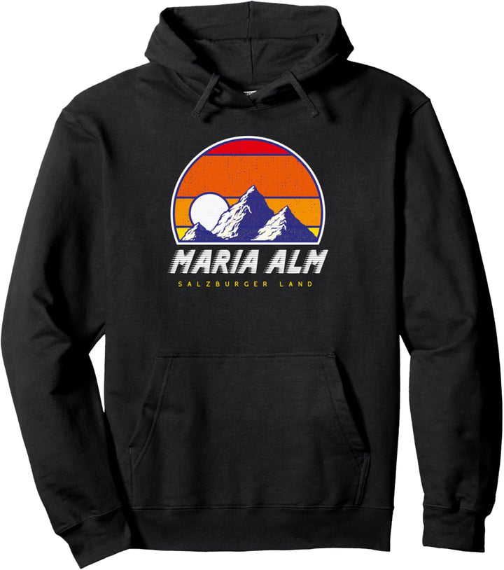 Maria Alm Salzburger Land - Österreich Retro 80s Geschenk Pullover Hoodie