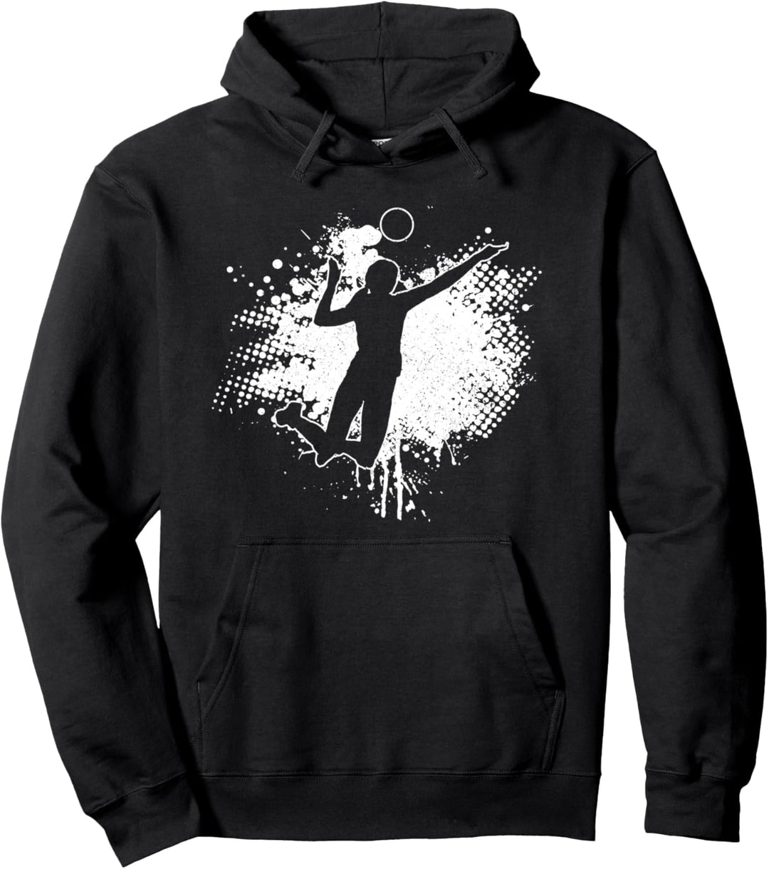 Volleyball Mädchen Vintage Sports Volleyball Spieler Pullover Hoodie
