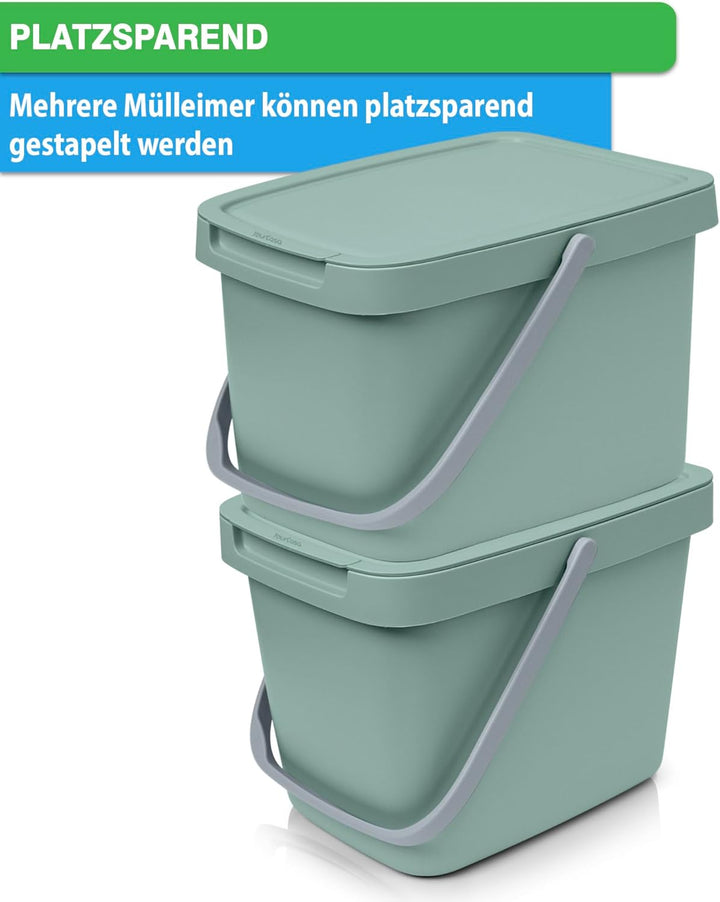 YourCasa 2 Stück Bio-Abfallbehälter für die Küche - 6 Liter Kompostkorb für den täglichen Gebrauch B