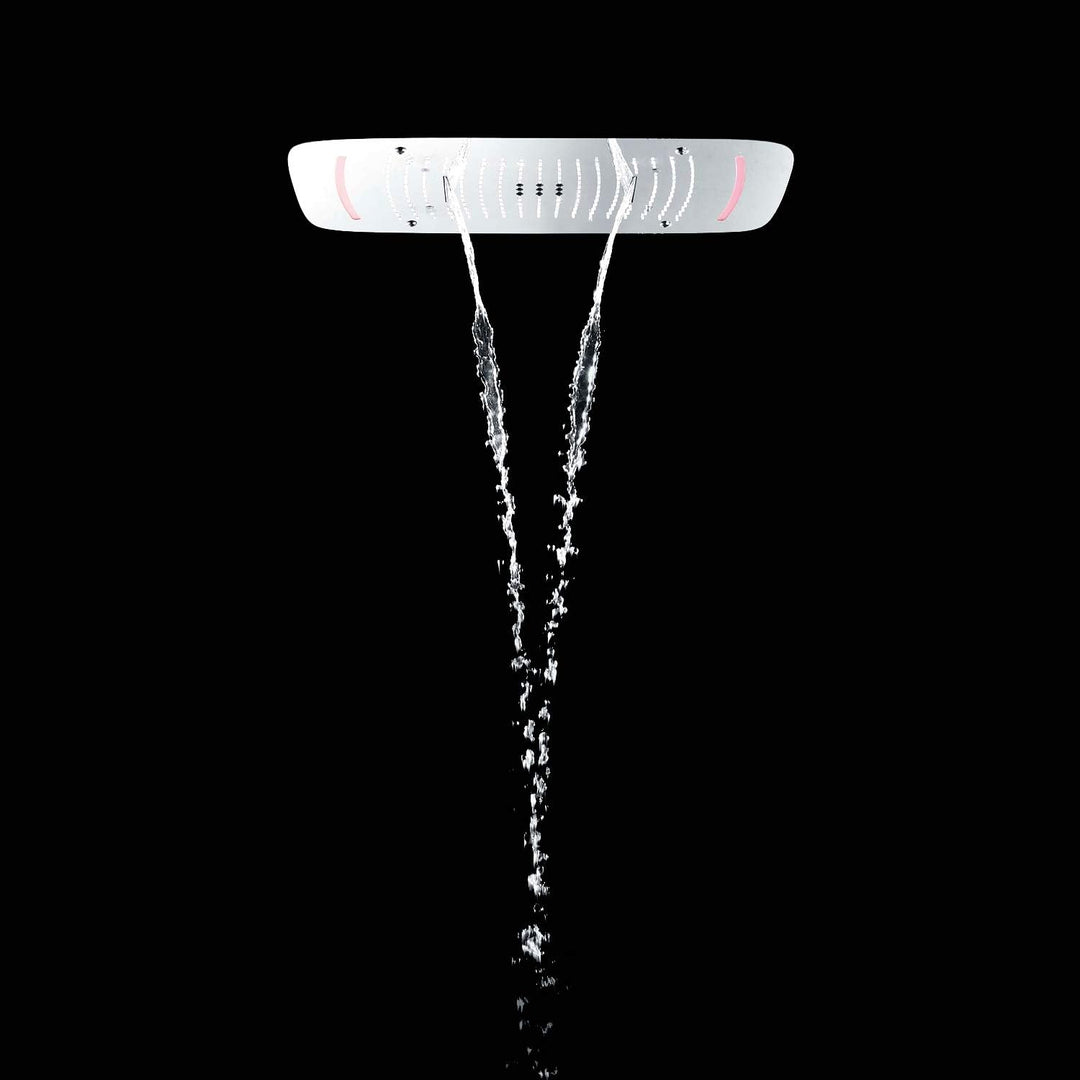 Design XL LED Regendusche 68 x 43 cm Soho 2.0 in Schwarz Matt