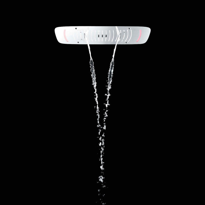 Design XL LED Regendusche 68 x 43 cm Soho 2.0 in Schwarz Matt