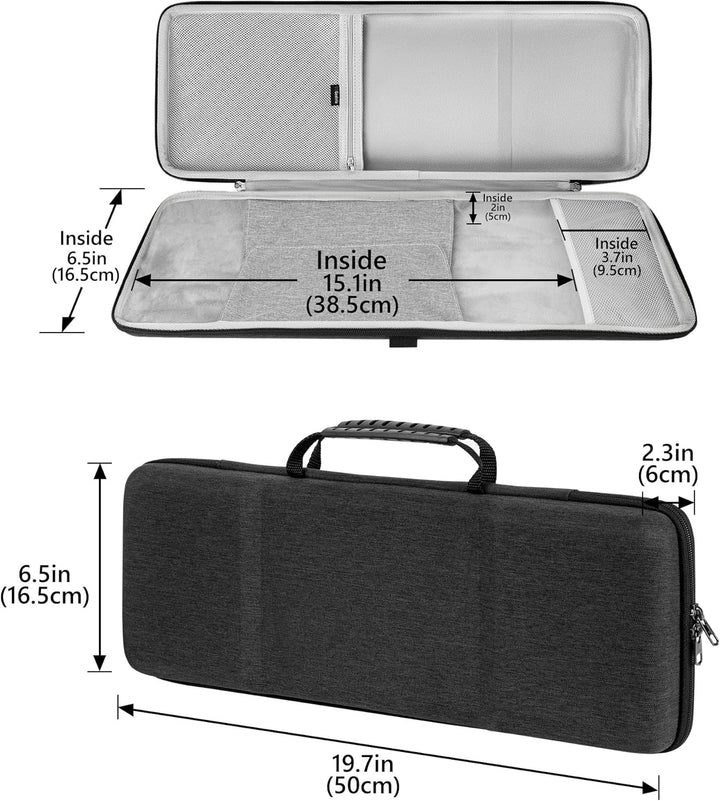 GEEKRIA 90%-96% Tastatur und Maus Combo Case, kompatibel mit Keychron V5 Max/Q5 Pro, Aula F99, RK Ro