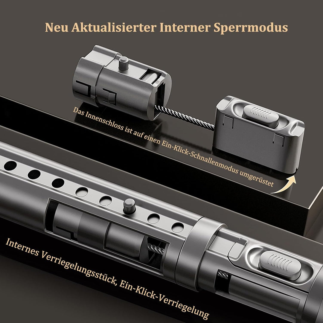 Gardinenstange ohne Bohren 70-110cm, Ø32mm Weiss Multifunktionale Vorhangstange zum Einklemmen - Aus