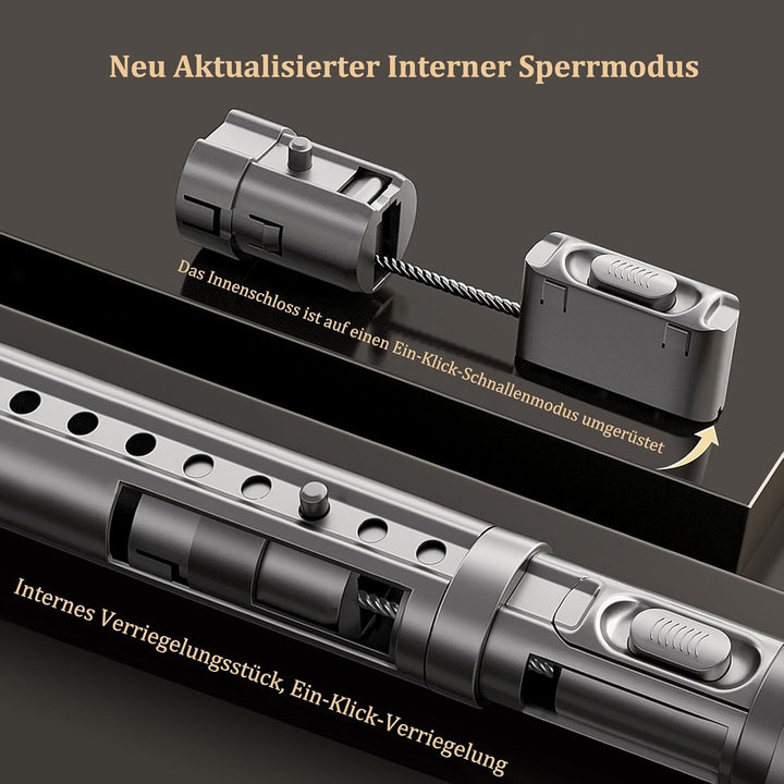 Gardinenstange ohne Bohren 70-110cm, Ø32mm Weiss Multifunktionale Vorhangstange zum Einklemmen - Aus