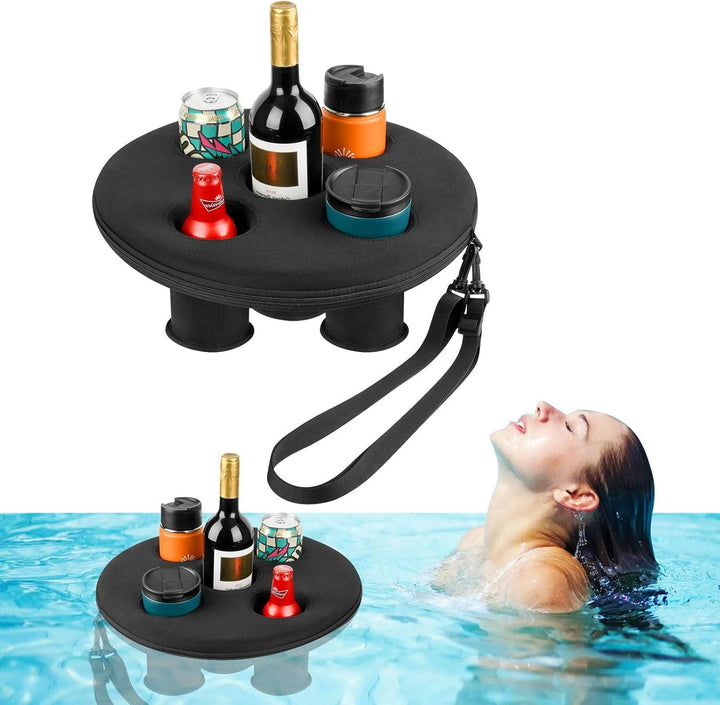 cypreason Schwimmender Getränkehalter - Getränkeschwimmer mit 5 Löchern - Schwimmendes Tablett für P