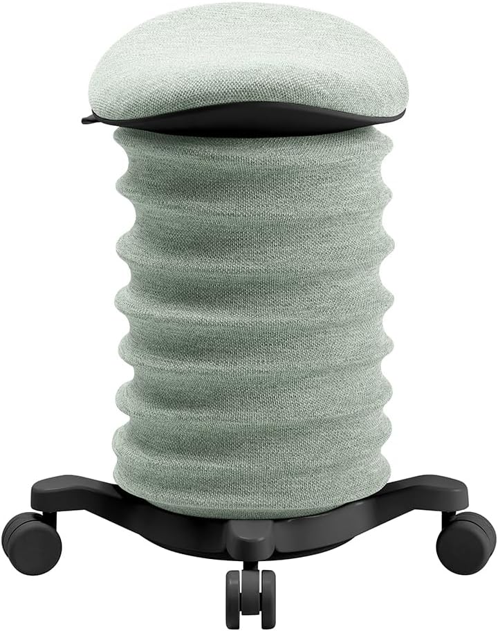 TOPSTAR Sitness 4D mit Rollen AGR-Zertifiziert Dynamischer Sitzhocker schwarz - grün, ergonomischer