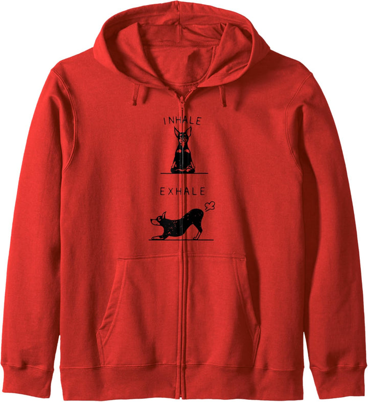 Inhale Exhale Pinscher Kapuzenjacke