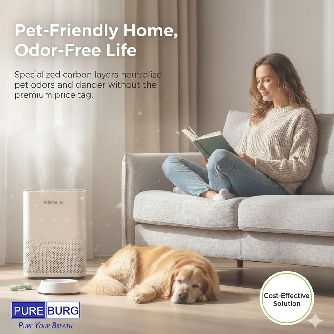 PUREBURG 2er-Pack HEPA + Aktivkohle 2-in-1-Filter, kompatibel mit Philips AC4072/11 Luftreiniger, Te