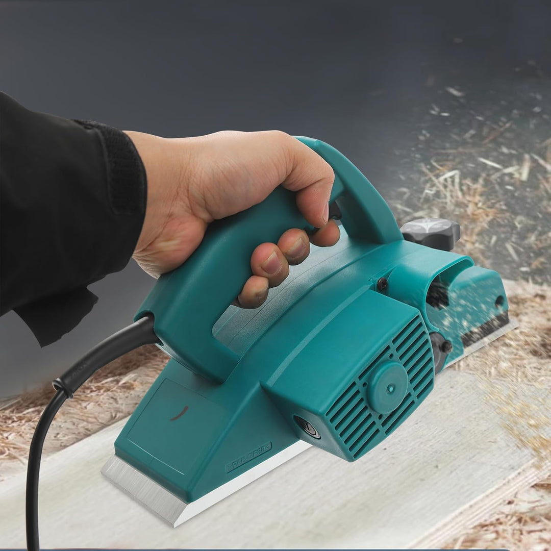 Elektrohobel, 600W Hobelmaschine, Handhobel Elektrisch, Hochfester Riemen, Stufenlos Einstellbarer G
