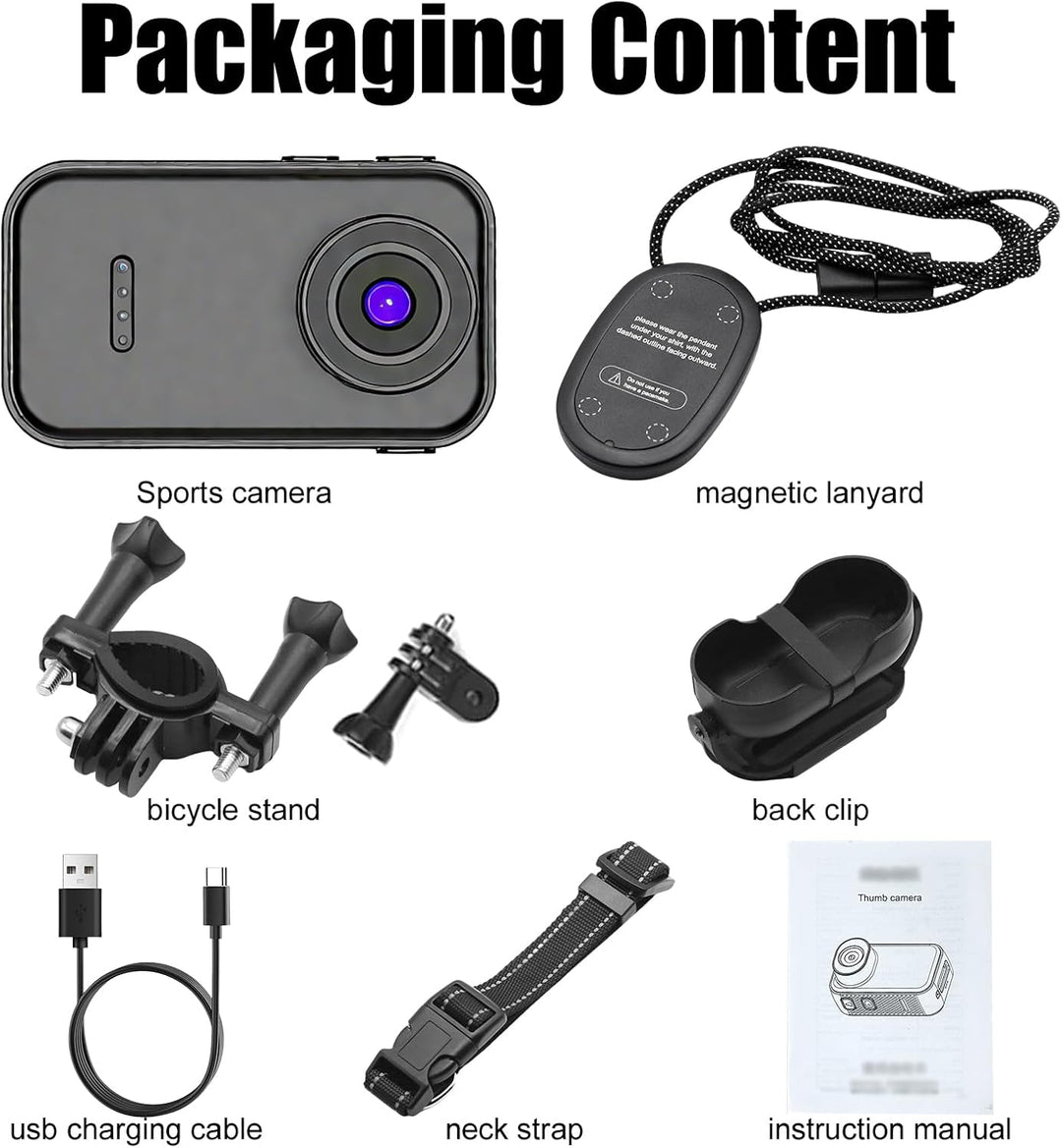 OBEST Mini Action Cam 1080P Bodycam Körperkamera mit 1.47 Bildschirm, Action Kamera Motorrad Fahrrad