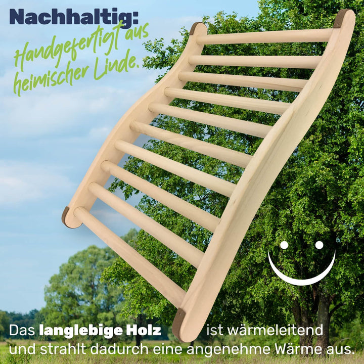 Gravidus ergonomische S-Form Sauna Rückenlehne - Ideal für entspannendes Saunaerlebnis - Sauna und I