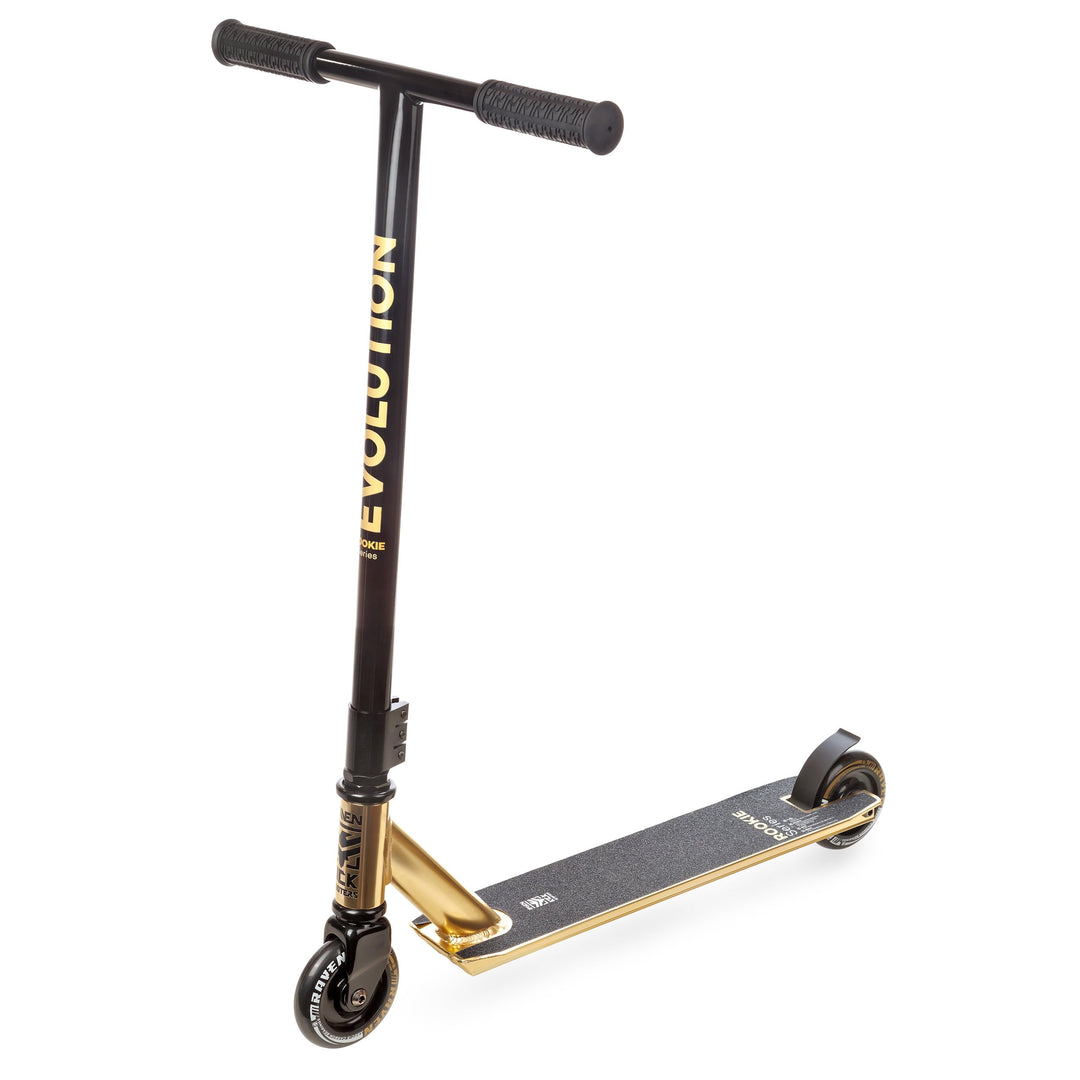 Stunt/Freestyle Scooter, Roller, Tretroller, Cityroller Raven Evolution Rookie Series 100mm Gold, Go