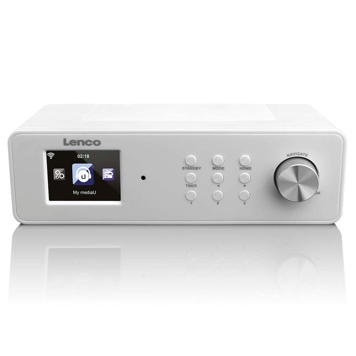 Lenco unterbaufähiges Internet Küchen Radio KCR-2014 (6,1 cm (2,4 Zoll) TFT Farbdisplay, PLL FM mit