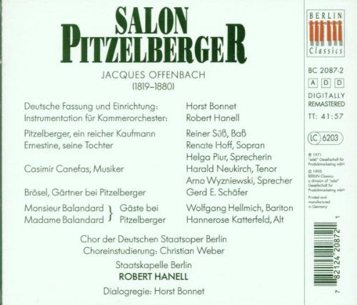 Offenbach. Salon Pitzelberger (Gesamtaufnahme 1970), Audio-CD