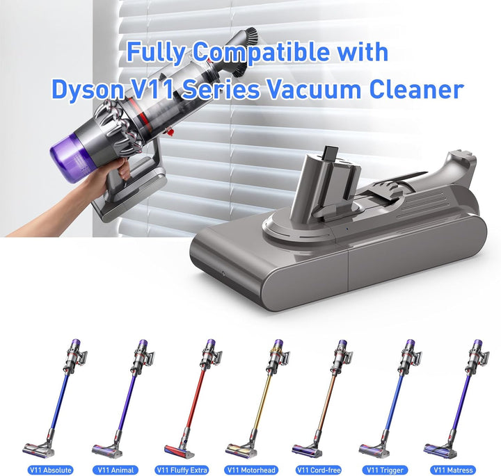 NASTIMA 25,2V 3900mAh Li-ion Akku, Li-ion Ersatzakku für Dyson V11 V15 Click-in, Dyson V11 Animal, V