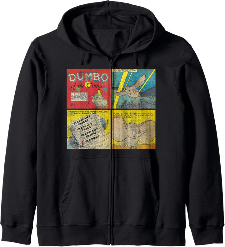 Disney Dumbo Vintage-Comicstrip im Used-Look Kapuzenjacke