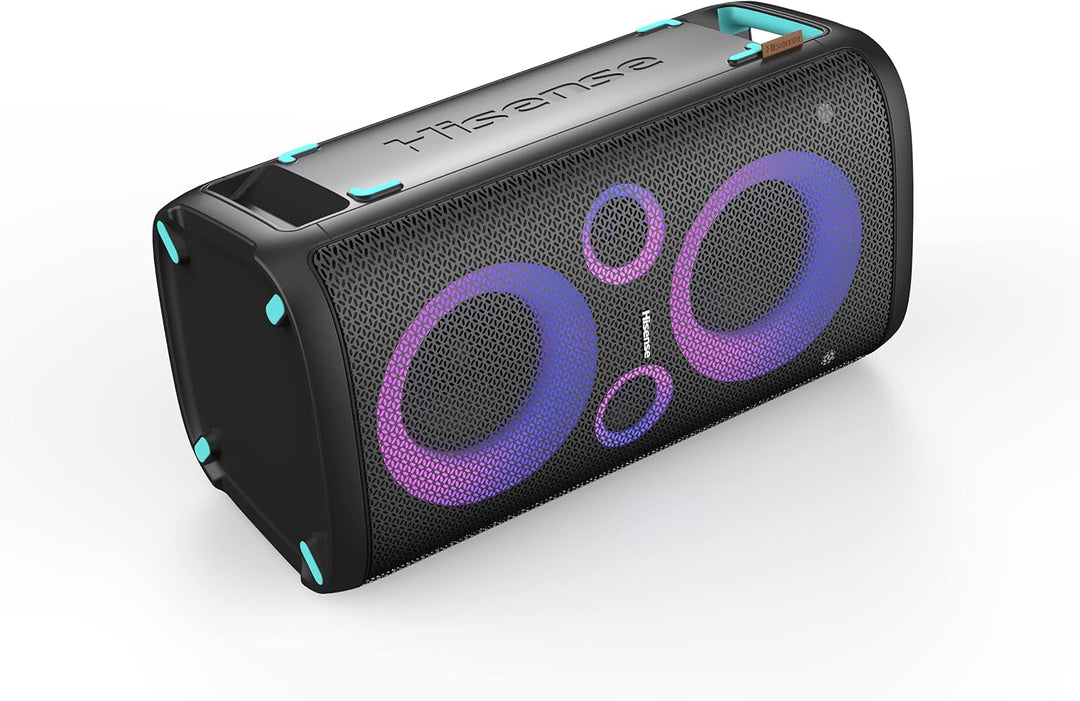 Hisense HP 110 Party Rocker One Plus- Tragbarer Party Lautsprecher mit Karaoke Modus inkl. 2 Mikrofo