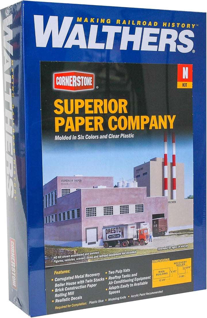 Walthers Cornerstone 533237 HO Massstab Modell N Skala Papierwerk Superiors Com Modellbausatz, 174 B