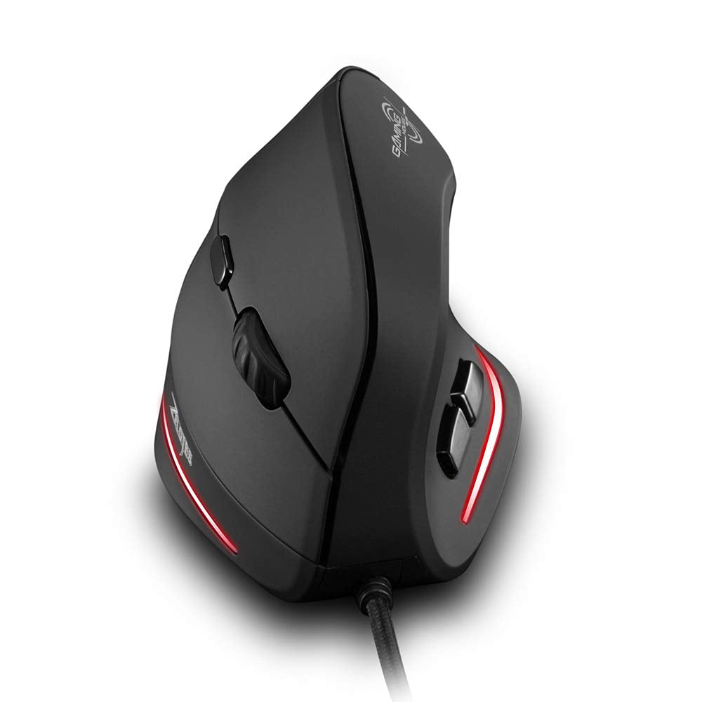 zelotes Ergonomische Maus,3200 DPI,6 Tasten,Vorbeugung Gegen Mausarm,USB Optische Vertikale Maus mit
