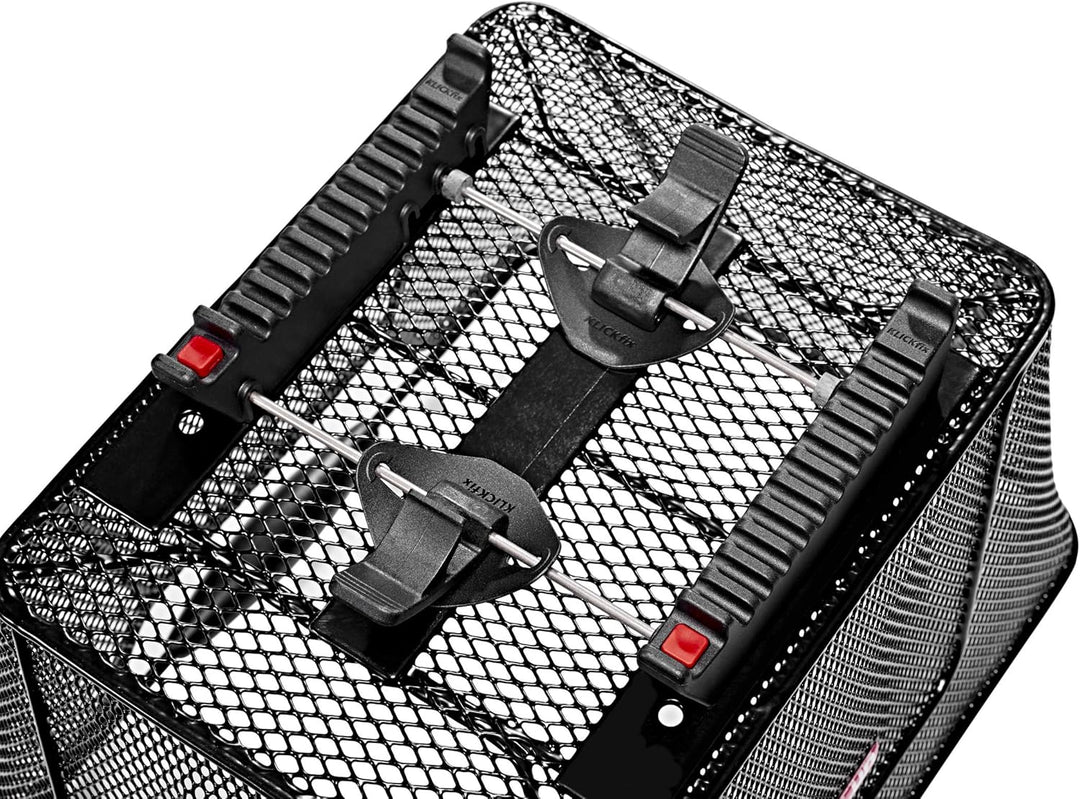 Unix Unisex – Erwachsene Reano Topklip Fahrradkorb, schwarz, 41x30x21cm