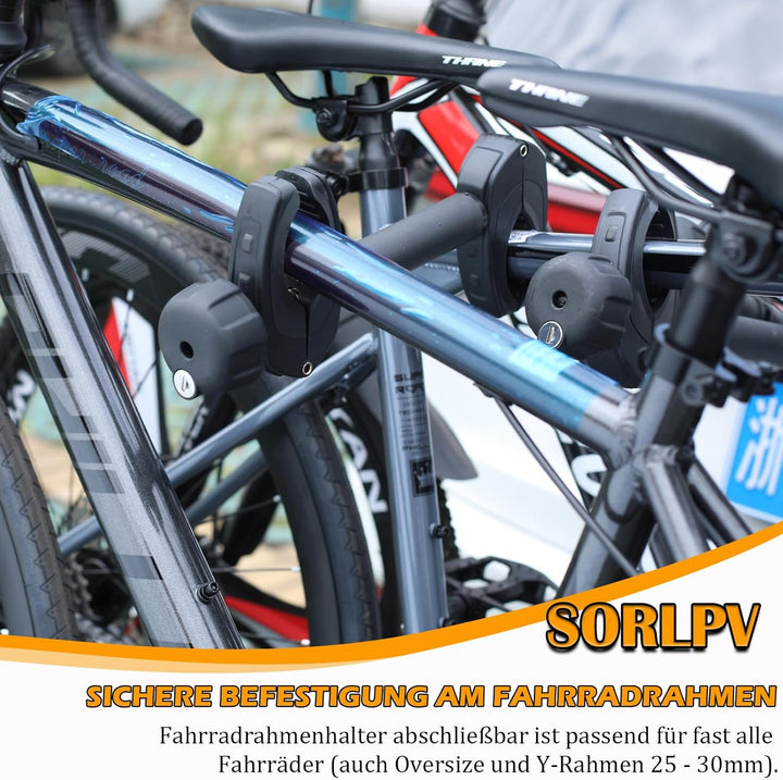 Rahmenhalter für Fahrradträger 25CM Länge, Universal Kurze Fahrradrahmenhalter Abschliessbare, Rahme