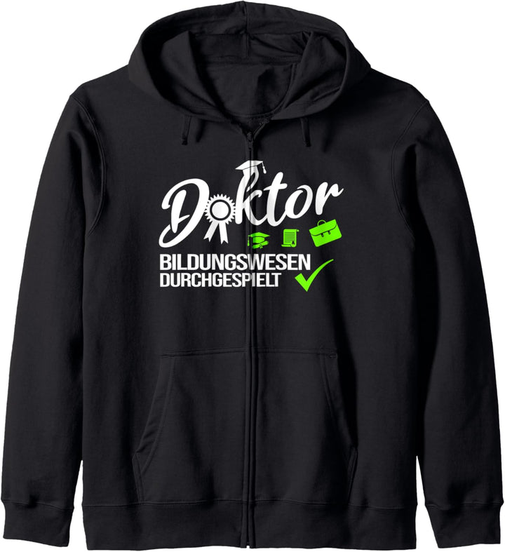 Promotion Spruch für Doktoranden Doktoren mit Doktortitel Kapuzenjacke