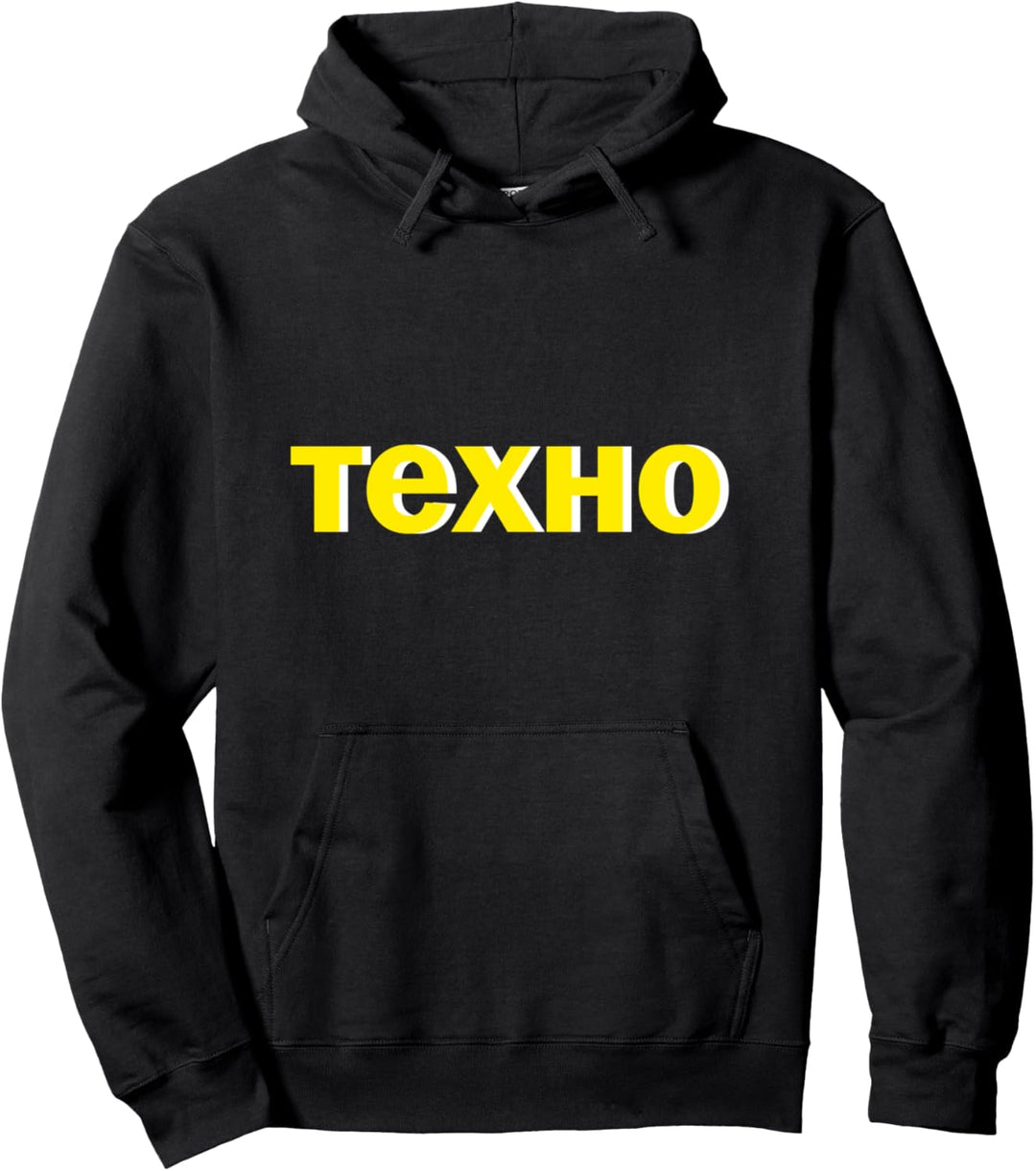 Techno Russisch Kyrillisch Dark Underground Rave Tanzen Pullover Hoodie