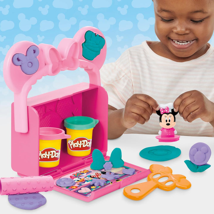 Play-Doh Disney Junior Knet-Konditorei für unterwegs Spielset mit Minnie Maus, Lebensmittel-Vorschul
