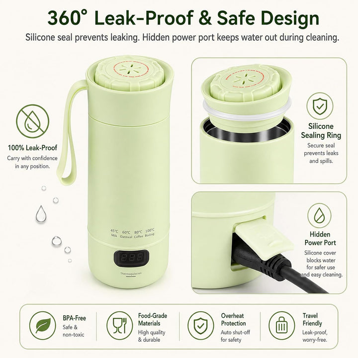Elektrischer Reisewasserkocher Klein 300ML For Tee, Kaffee, Babymilch | 300w Schnellkochmini Wasserk