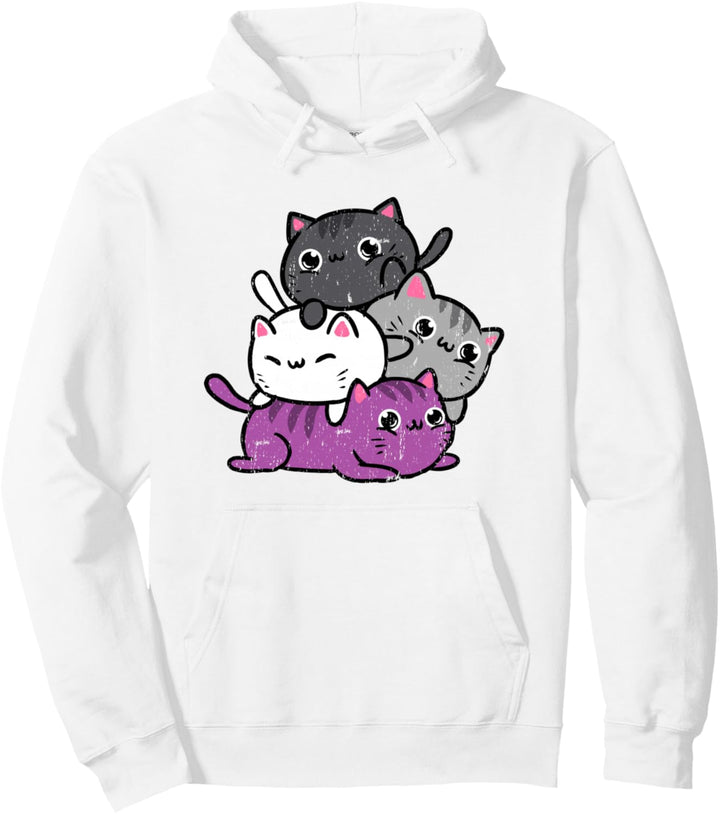 Kawaii Katze Ace Pride Vintage Pullover Hoodie